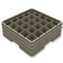 Casier de Lavage Fermé pour 25 Verres - H 140 à 300 mm - Pujadas - Beige - l50- L0.1- P50- h20- Polypropylène