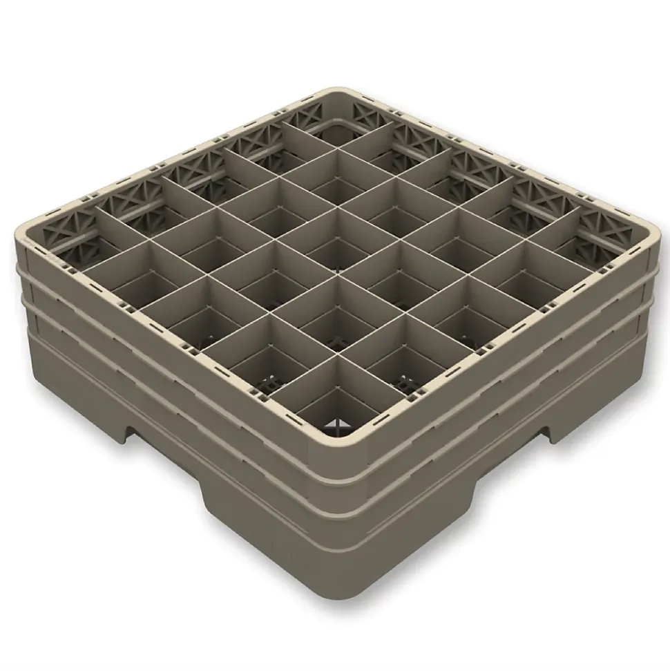 Casier de Lavage Fermé pour 25 Verres - H 140 à 300 mm - Pujadas - Beige - l50- L0.1- P50- h20- Polypropylène