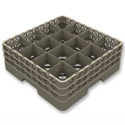 Casier de Lavage Ouvert pour 16 Verres - H 140 à 300 mm - Pujadas - Beige - l50- L0.1- P50- h18- Polypropylène