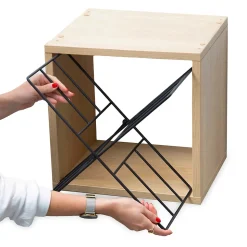 Casier pour rangement 12 bouteilles L. 30 cm bois et métal