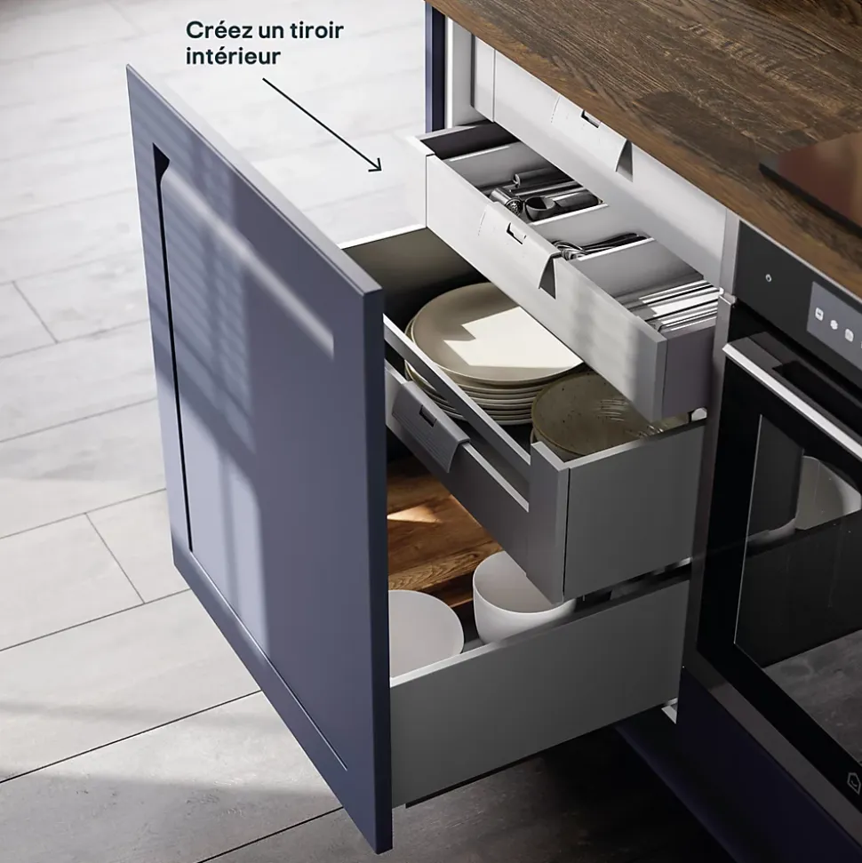 Casserolier GoodHome Soto anthracite l. 30 cm