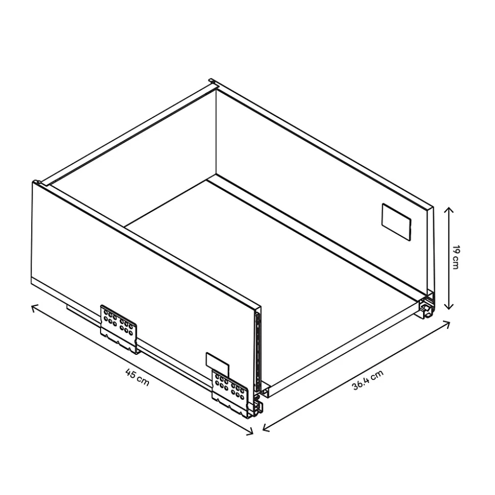 Casserolier GoodHome Soto Anthracite l. 40 cm