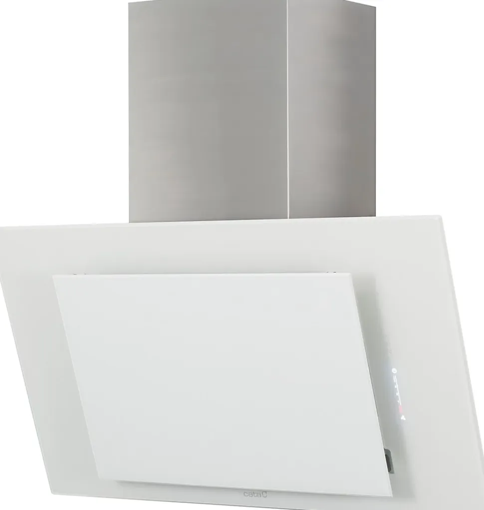 CATA Hotte décorative inclinée THALASSA 600XGWH 60cm blanche