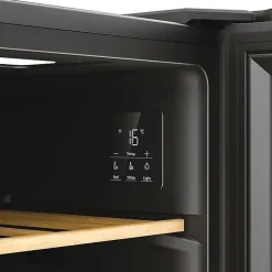 Cave à vin 58 bouteilles Candy CWC 058 connectée WiFi noir 10 clayettes bambou