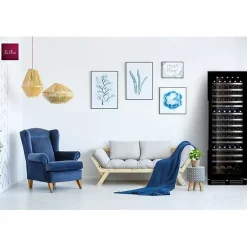 Cave à vin 110 bouteilles Le Chai LTN1430 encastrable noir 3 zones 11 clayettes bois