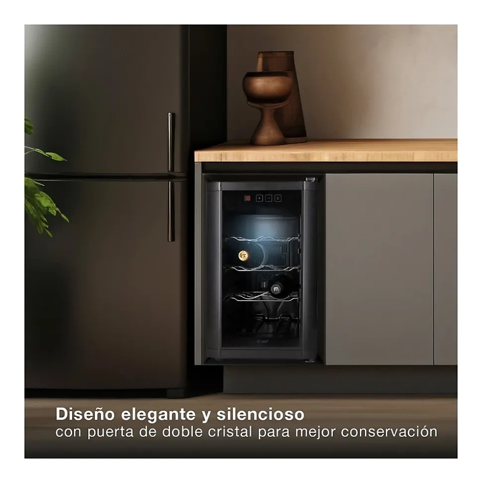 Cave à vin de service 8 bouteilles Double Vitrage Ecran LED Tactile - Petite cave à vin GSC