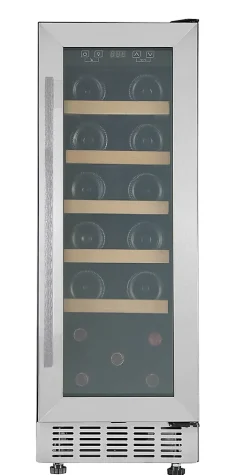 Cave à vin encastrable 20 bouteilles Inox Cooke & Lewis H.87 x L.30 x P.61,5 cm