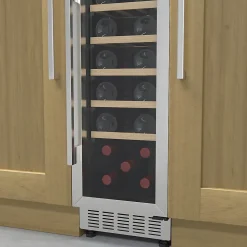Cave à vin encastrable 20 bouteilles Inox Cooke & Lewis H.87 x L.30 x P.61,5 cm