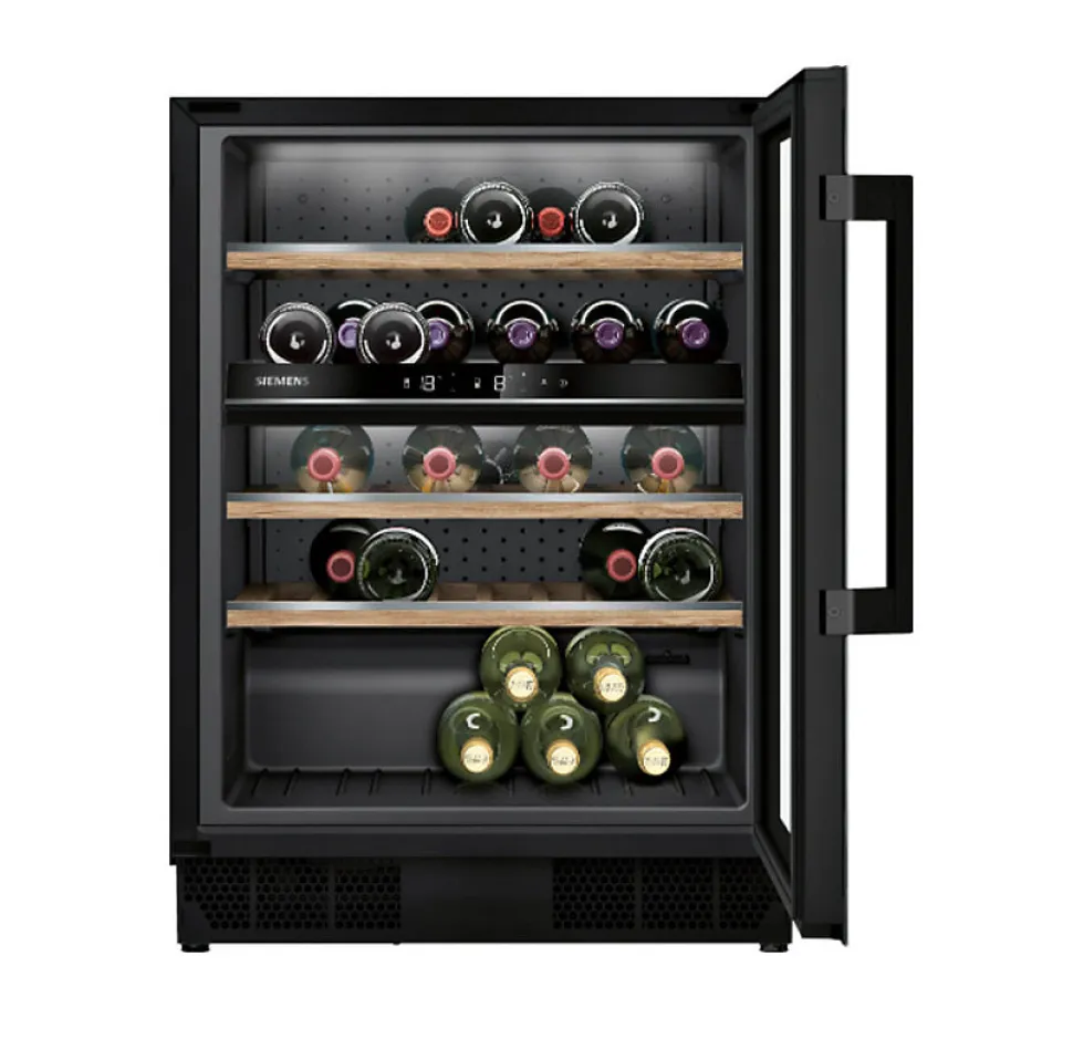 Cave à vin encastrable multizones 44 bouteilles Siemens KU21WAHG0 iq500