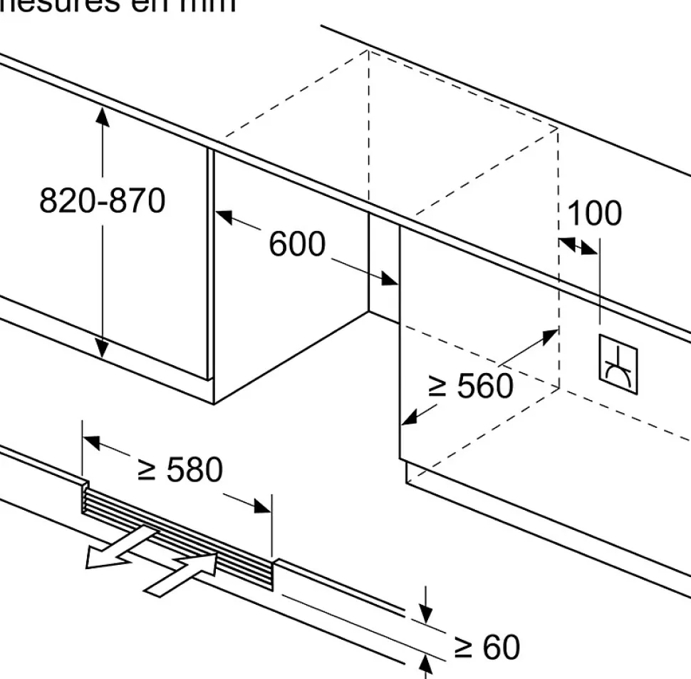Cave à vin encastrable multizones 44 bouteilles Siemens KU21WAHG0 iq500