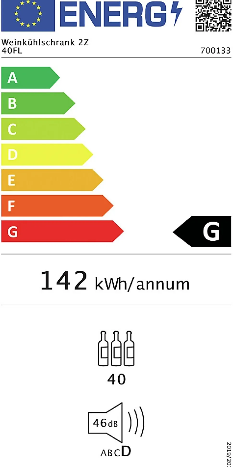 Cave à Vin Professionnelle 40 Bouteilles - Bartscher