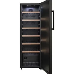 Cave a vin de vieillissement - LA SOMMELIERE - CTPNE147E - 147 bouteilles - Porte pleine - Classe E - 54 x 60 x 167,4 cm - Noir