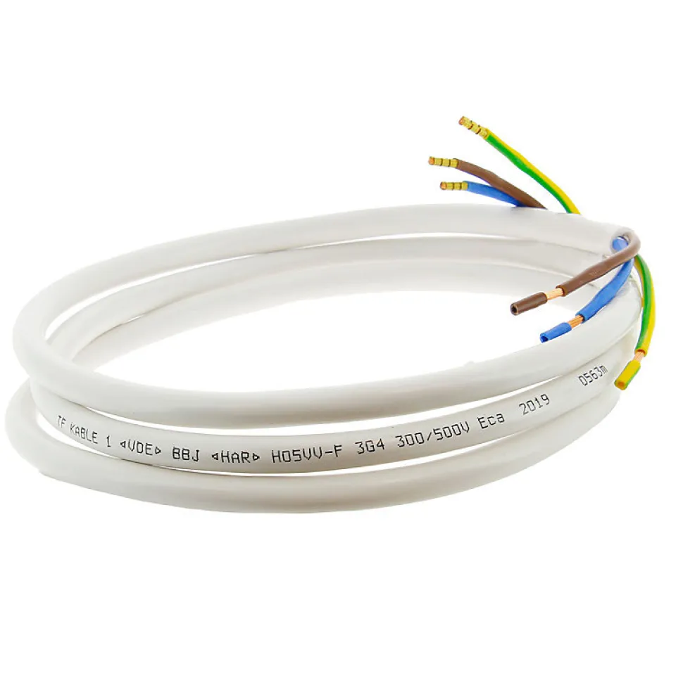 Câble HO5VVF 3G4 2 m C00295719 pour Cuisinière CARREFOUR HOME, HOTPOINT ARISTON, INDESIT, WHIRLPOOL
