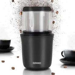 CG250 Moulin à café électrique 250W Capacité 75 g Acier inoxydable Mouture des grains de café pour espresso cappuccino Duronic