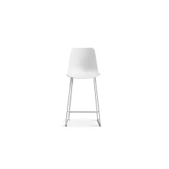 Chaise de comptoir MARIO PP blanc Design contemporain H100,5 cm