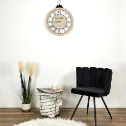 Chaise design effet velours Ariel