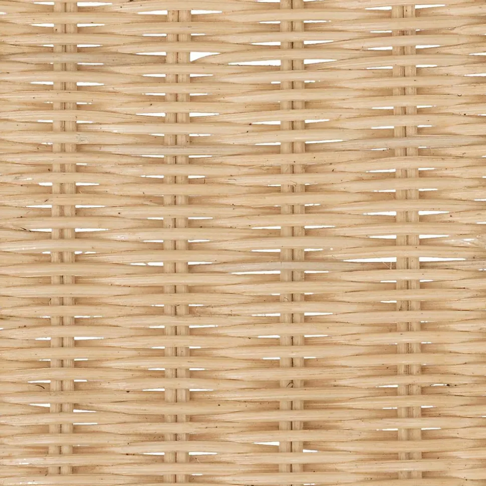 Chaise en Rotin naturel et Pieds en acier Noir