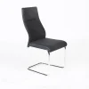 Chaise OLIVIER design en métal et tissu coloris noir - Lot de 4