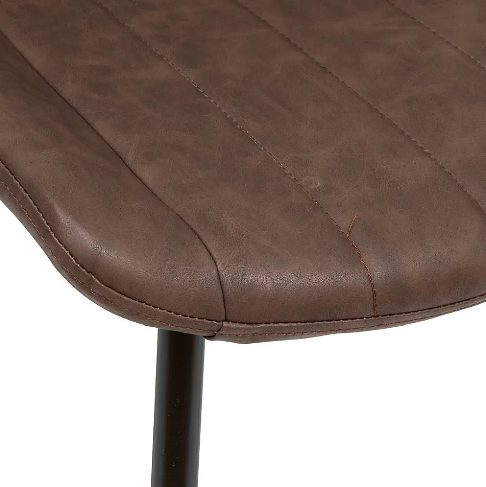 Chaise Olwen marron effet cuir - Atmosphera