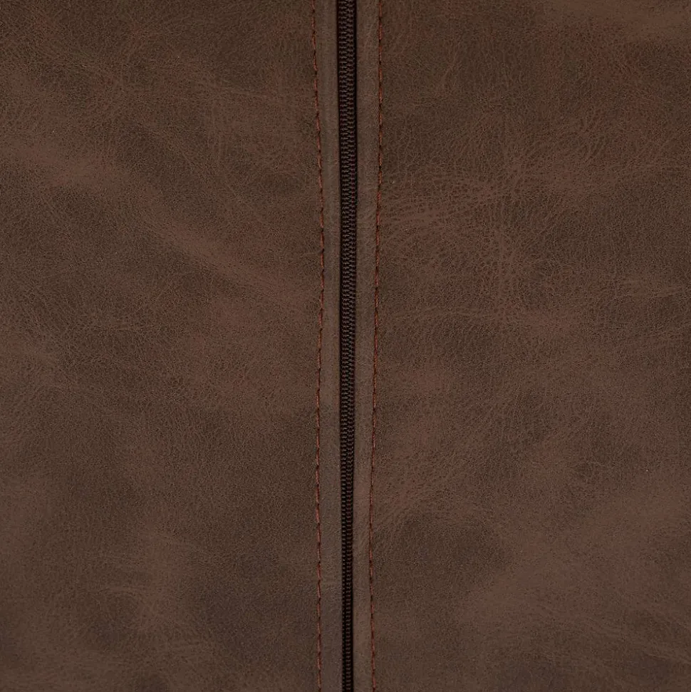 Chaise Olwen marron effet cuir - Atmosphera