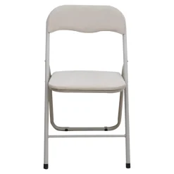 Chaise pliante Lasana H.78 cm acier beige