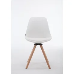 Chaise Scandinave - CLP - Calais - Similicuir - Pieds Bois De Hêtre Ronds