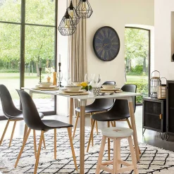 Chaise Taho 44cm noir - Atmosphera