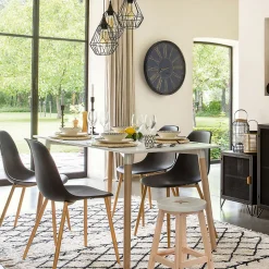 Chaise Taho 44cm noir - Atmosphera