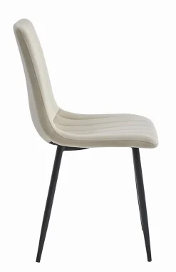 Chaise VALORA JEWA - Design ergonomique en velours beige x 4