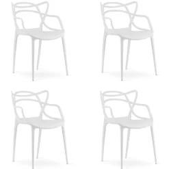 Chaise VALORA KATO - Design ergonomique moderne blanc x 4