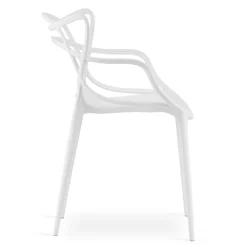 Chaise VALORA KATO - Design ergonomique moderne blanc x 4