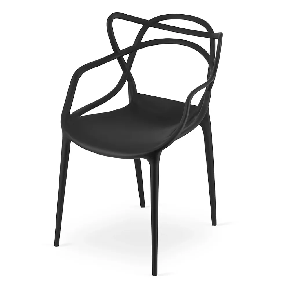 Chaise VALORA KATO - Design ergonomique moderne, Noir x 2