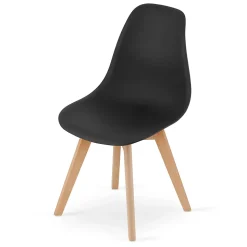 Chaise VALORA KITO - Design ergonomique noir pour salon, bureau x 1