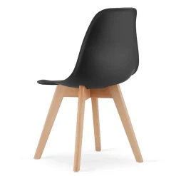 Chaise VALORA KITO - Design ergonomique noir pour salon, bureau x 1