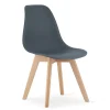 Chaise VALORA KITO - Gris ardoise foncé, design ergonomique pour salon et bureau