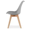 Chaise Valora RIKX grise, design ergonomique pour salon x4