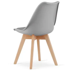 Chaise Valora RIKX grise, design ergonomique pour salon x4