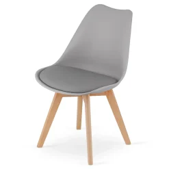 Chaise Valora RIKX grise, design ergonomique pour salon x3