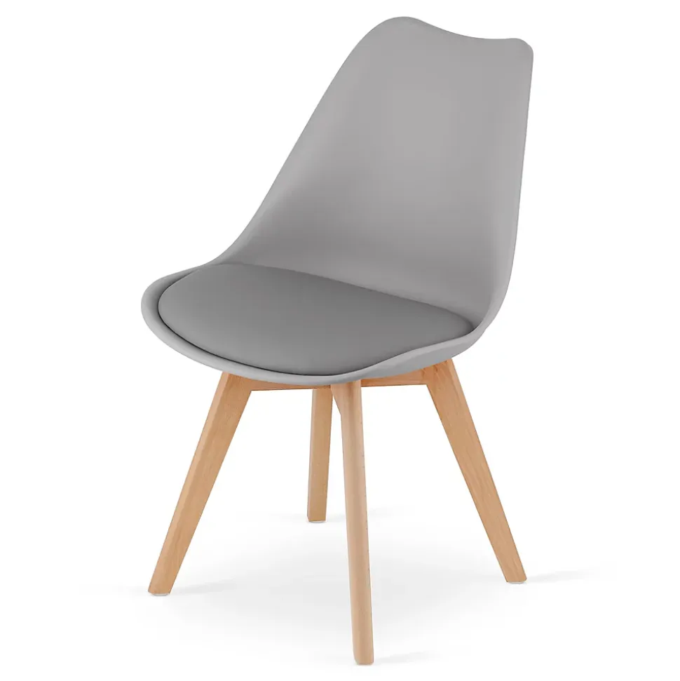 Chaise Valora RIKX grise, design ergonomique pour salon x3