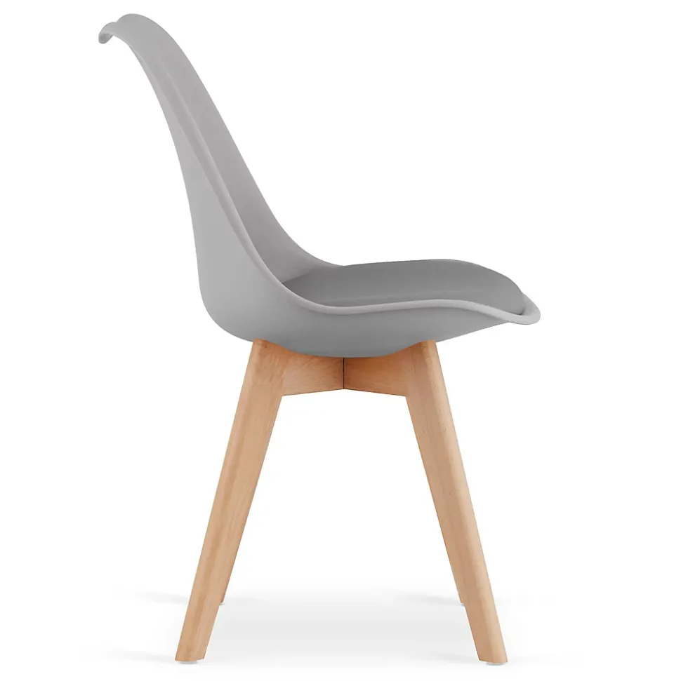 Chaise Valora RIKX grise, design ergonomique pour salon x3