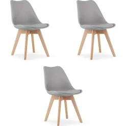 Chaise Valora RIKX grise, design ergonomique pour salon x3