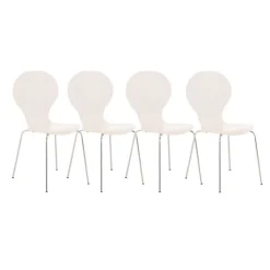 Chaises empilables - CLP - DIEGO - Siège en bois - Ergonomique - Entretien facile - 10 couleurs