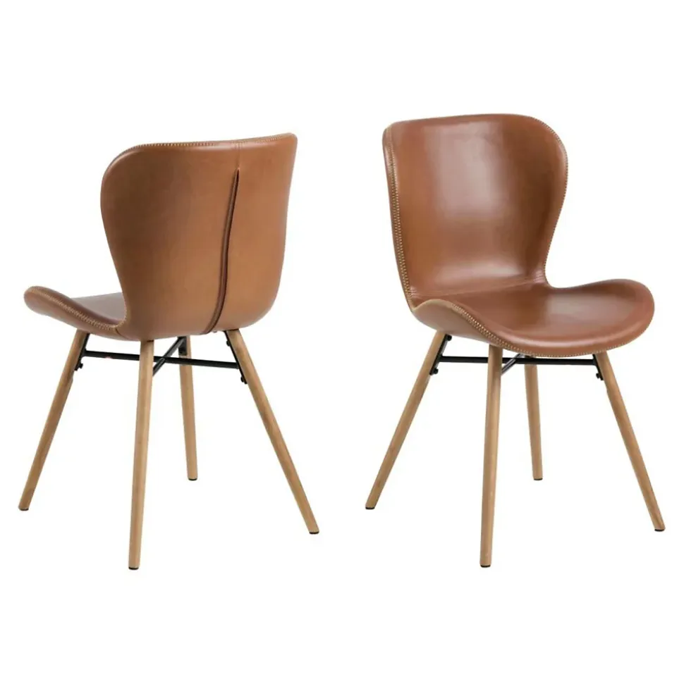 Chaises simili et bois (lot de 2) - MATILDA
