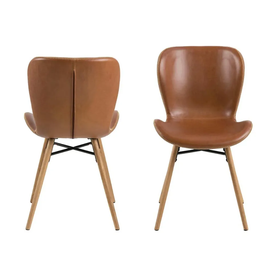 Chaises simili et bois (lot de 2) - MATILDA