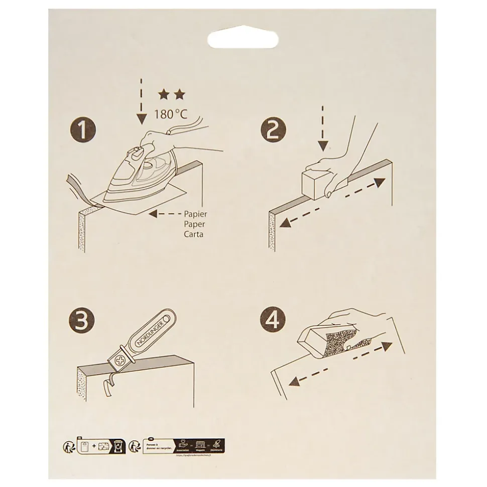 Chant mélaminé thermocollant Nordlinger Pro blanc 16 mm x 20 m