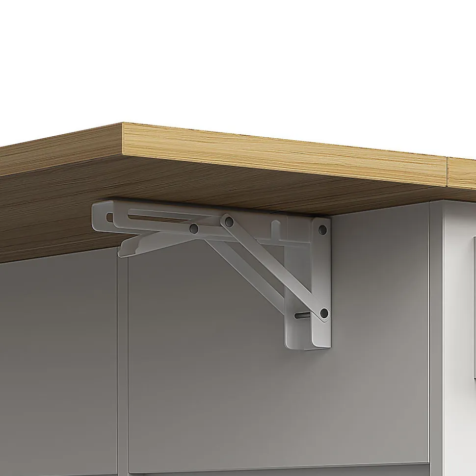 Chariot Cuisine Plan Travail Serviettes Épices Bois Buffet Blanc Blackcolors