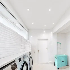 Chariot de course 8 roues - Pliable - Plastique - Avec Couvercle - Bleu Turquoise - 70Kg