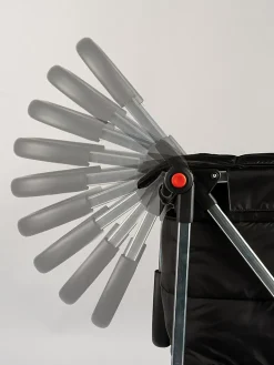 Chariot de course pliable 4 roues bleu marine Rolser