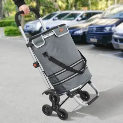 Chariot de courses Neef gris foncé en.casa