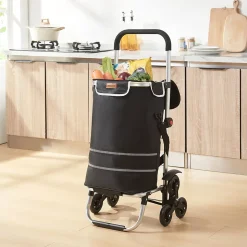 Chariot de courses Neef noir en.casa